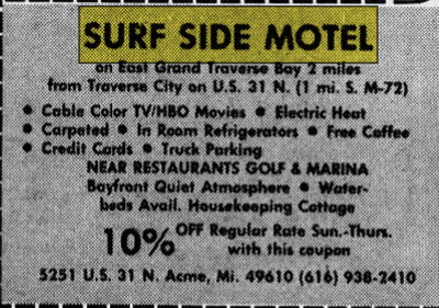 Surfside Motel (Surf Side Motel) - Sep 26 1982 Article (newer photo)